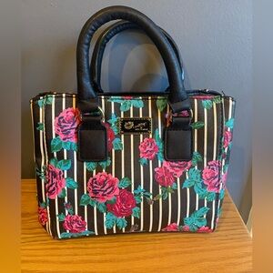 Betsey Johnson Luv Betsey floral striped purse. Preloved really good condition.